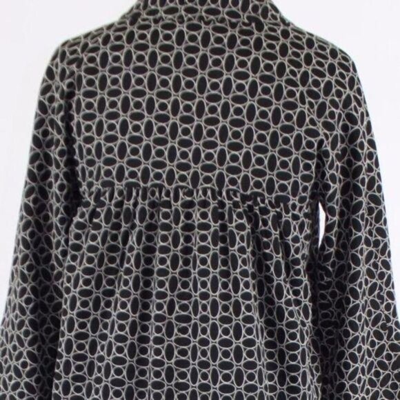 Vintage 90s Y2K Max Studio Retro Cropped Black White Swing Jacket M - Picture 8 of 8